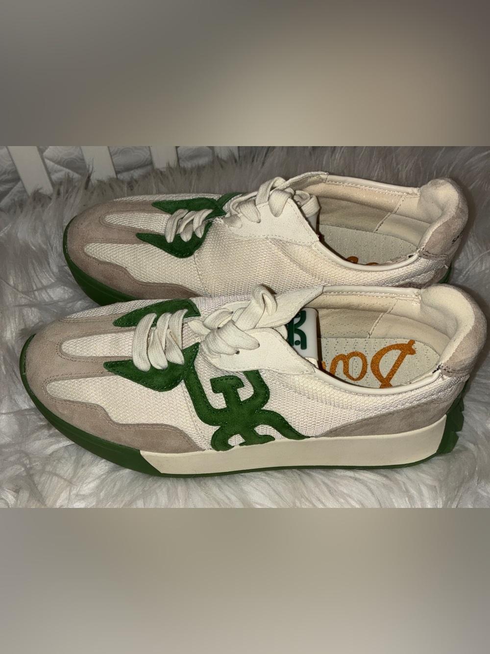 New Sam Edelman Langley Color Block Suede Mesh Signature Logo Retro Sneakers 7.5 - Picture 14 of 15